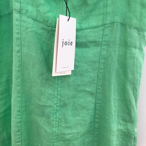 NWT Joie dress women 4 midi 100% linen summer old money quiet luxury capsule - Picture 4 of 16